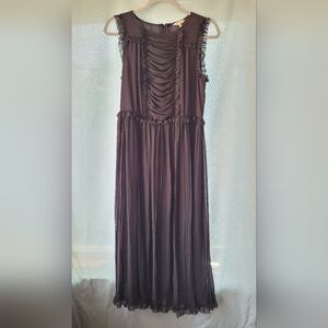 NWOT MAX STUDIO Black ruffle dress Sz 4